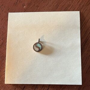 NWT Pia Silver Ying Yang Peach and Blue Opal Charm